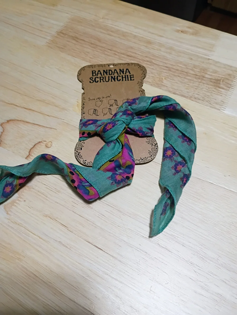 Natural Life Hair Accessory - Teal & Pink Floral